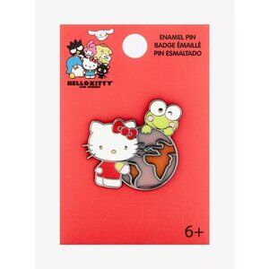 Loungefly Hello Kitty & Keroppi Globe Enamel Pin NEW! FAST SHIPPING !